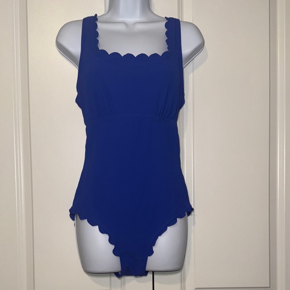 Charmo Other - Scalloped Blue One-Piece Swimsuit
